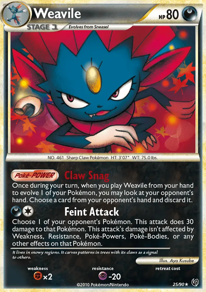 Weavile - Undaunted Pokemon Card