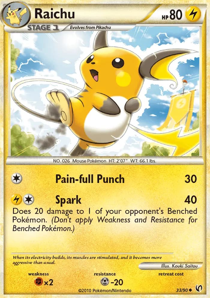 Raichu - Undaunted Pokemon Card