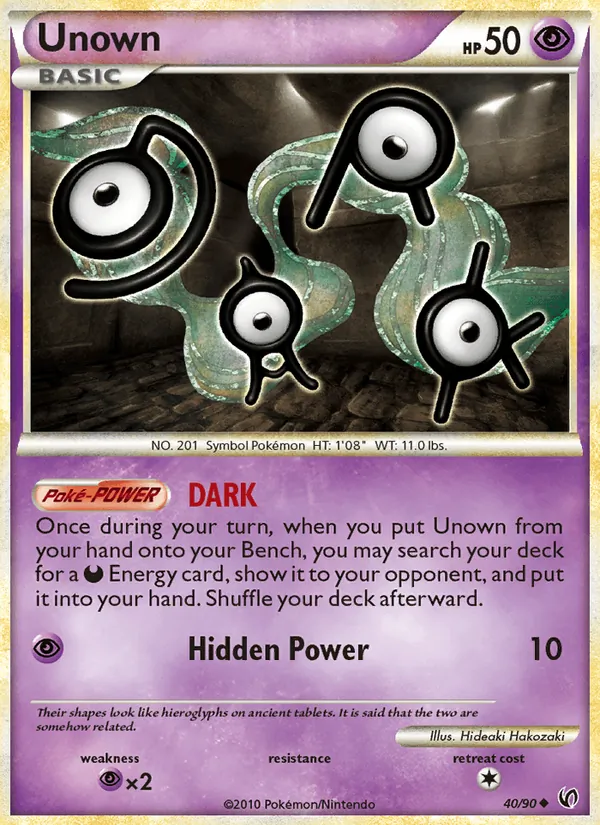 Unown - Undaunted Pokemon Card