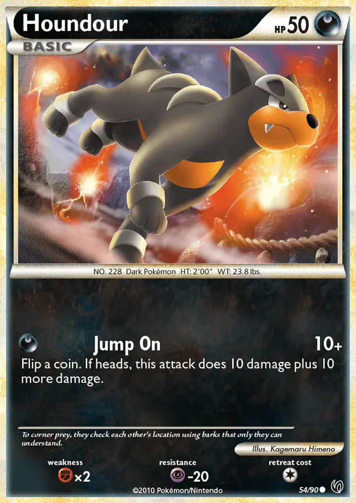 Houndour - Undaunted Pokemon Card