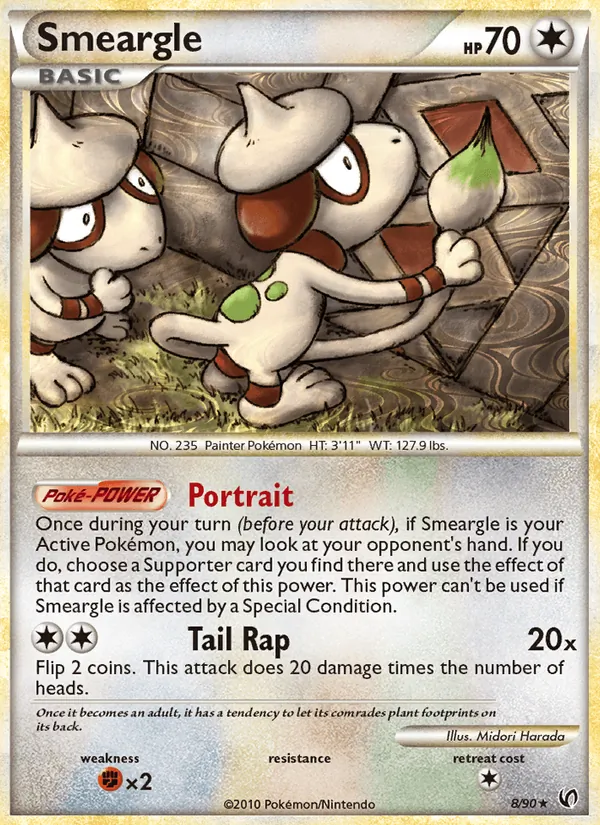Smeargle - Undaunted Pokemon Card