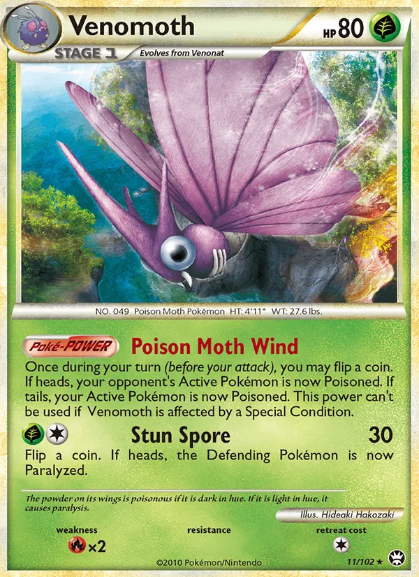 Venomoth - Triumphant Pokemon Card