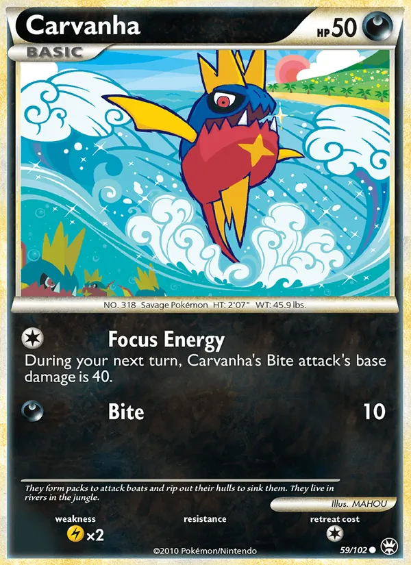 Carvanha - Triumphant Pokemon Card