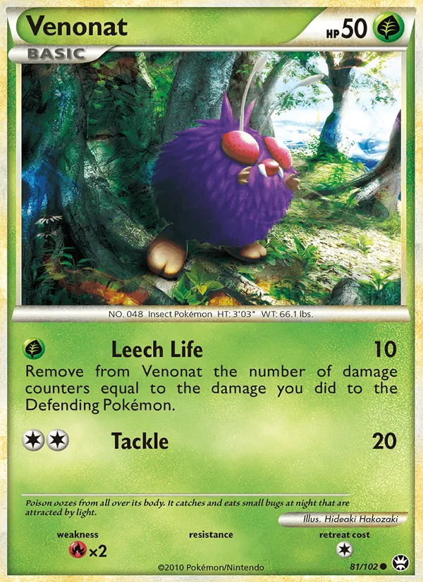 Venonat - Triumphant Pokemon Card