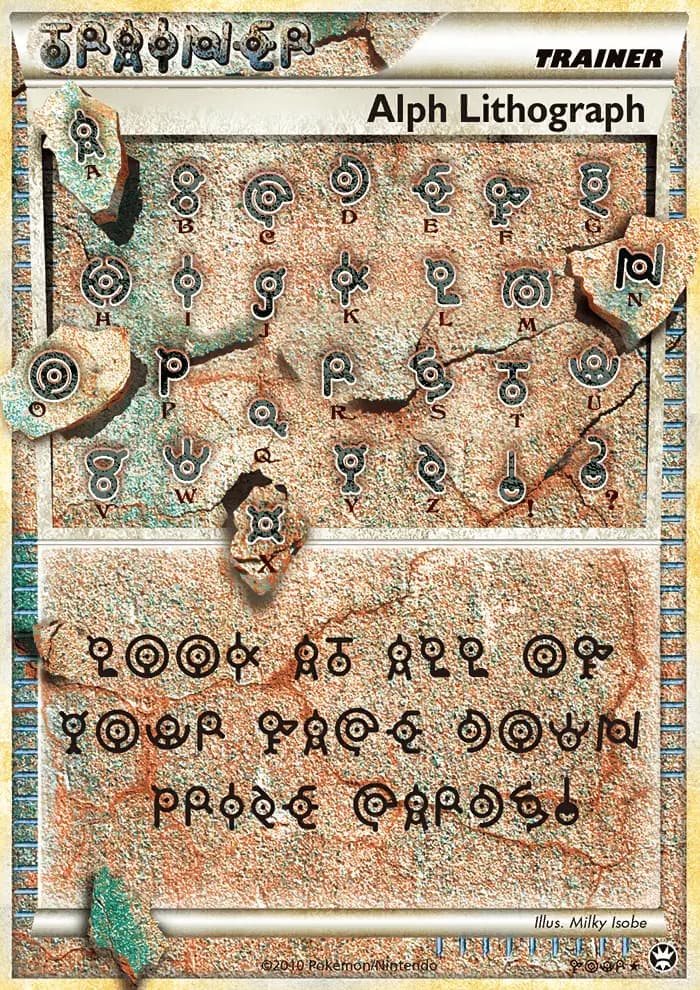 Alph Lithograph - Triumphant Pokemon Card