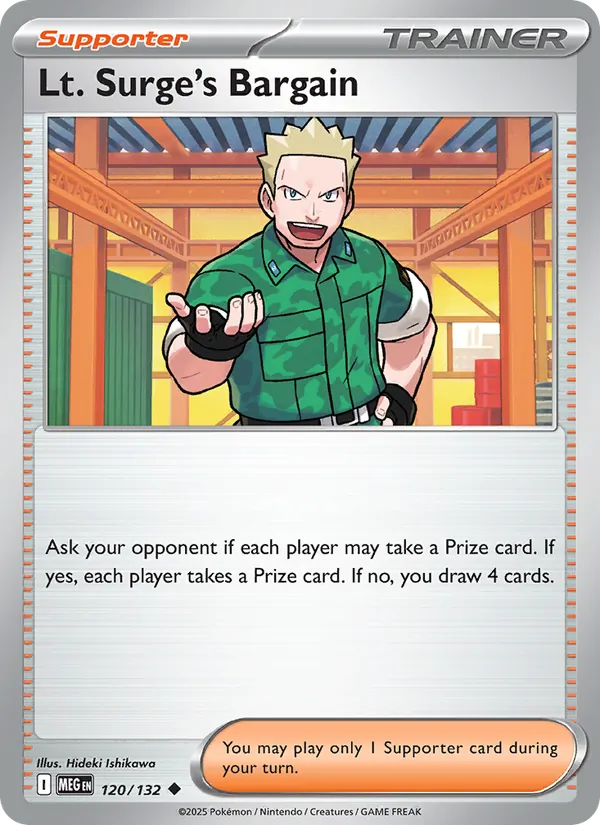 Lt. Surge's Bargain - Mega Evolution Pokemon Card