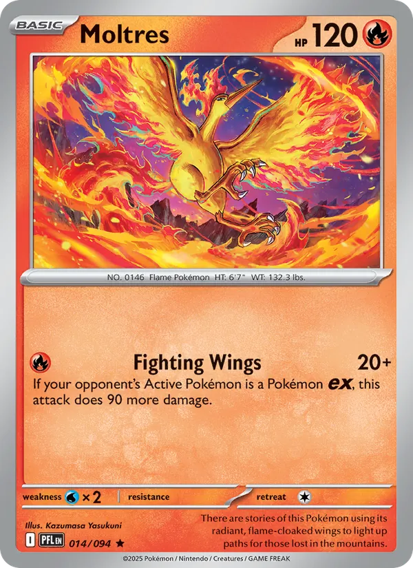 Moltres - Phantasmal Flames Pokemon Card