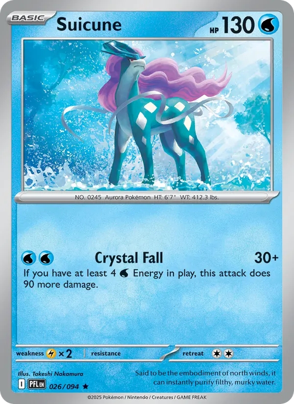 Suicune - Phantasmal Flames Pokemon Card