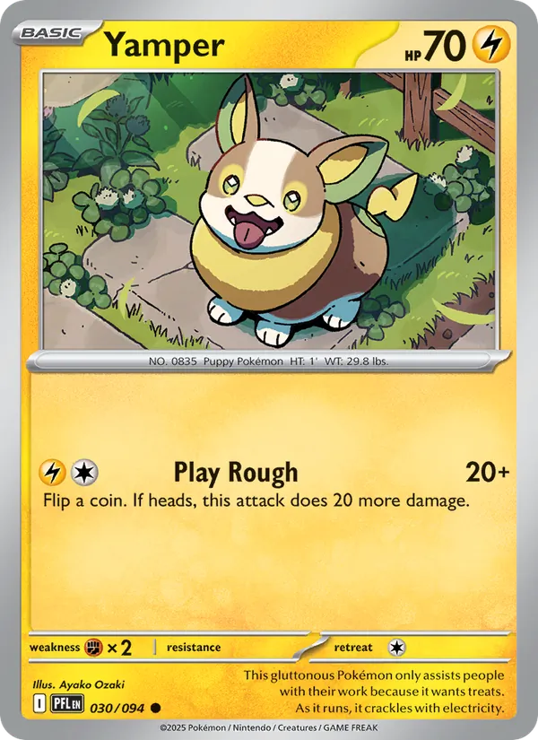 Yamper - Phantasmal Flames Pokemon Card