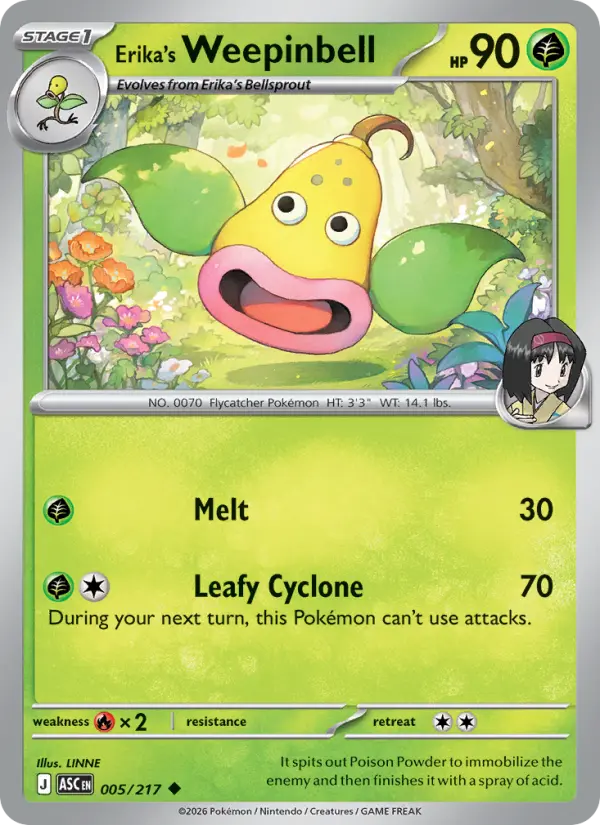 Erika's Weepinbell - Ascended Heroes Pokemon Card
