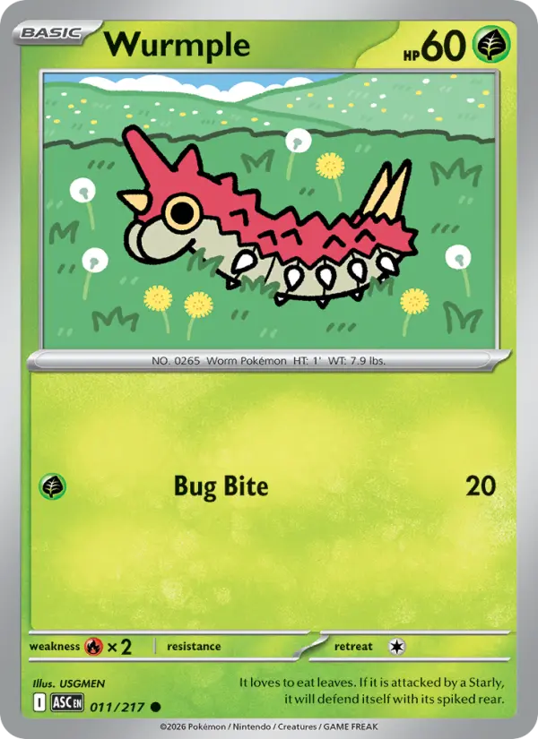 Wurmple - Ascended Heroes Pokemon Card