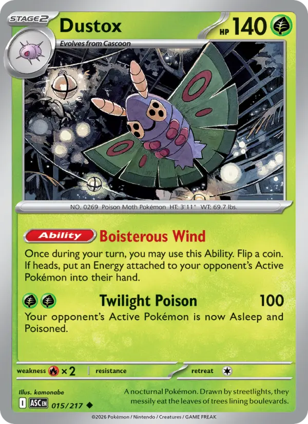Dustox - Ascended Heroes Pokemon Card