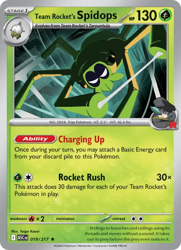 Team Rocket's Spidops - Ascended Heroes Pokemon Card