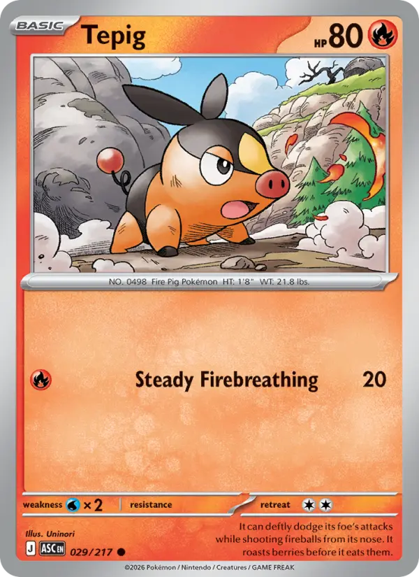 Tepig - Ascended Heroes Pokemon Card