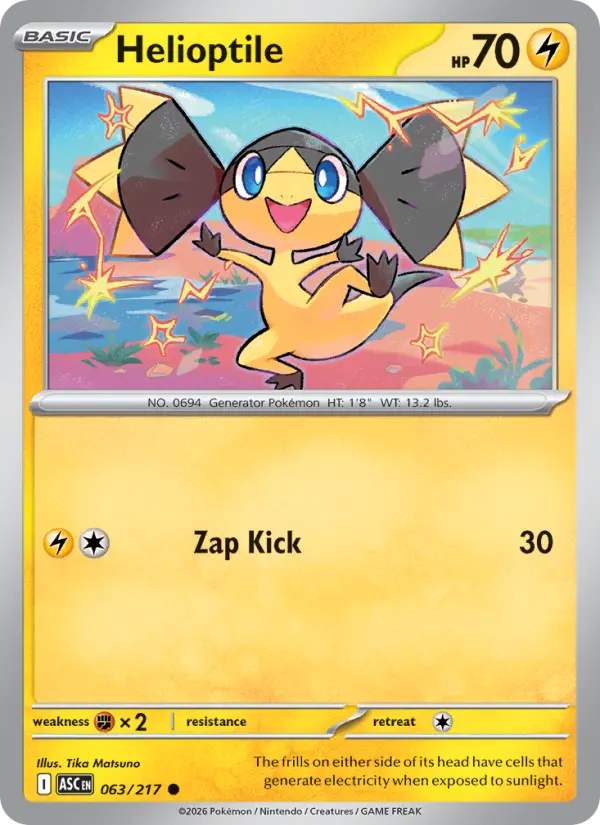 Helioptile - Ascended Heroes Pokemon Card