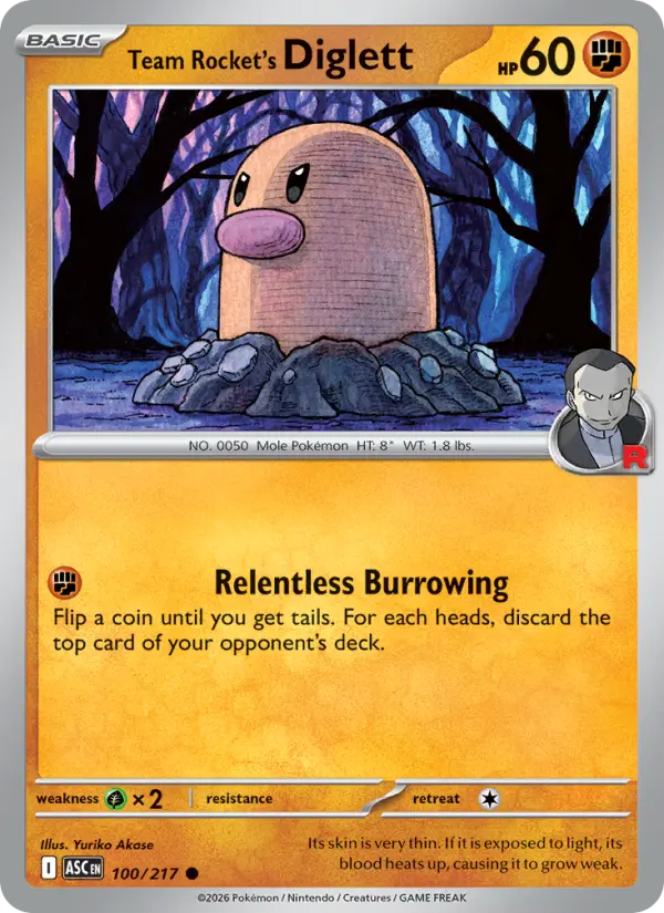 Team Rocket's Diglett - Ascended Heroes Pokemon Card