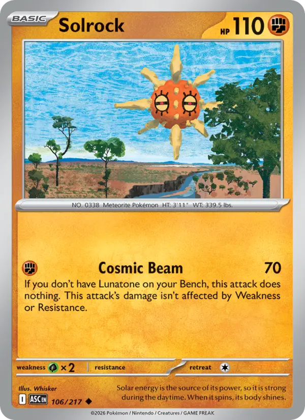 Solrock - Ascended Heroes Pokemon Card