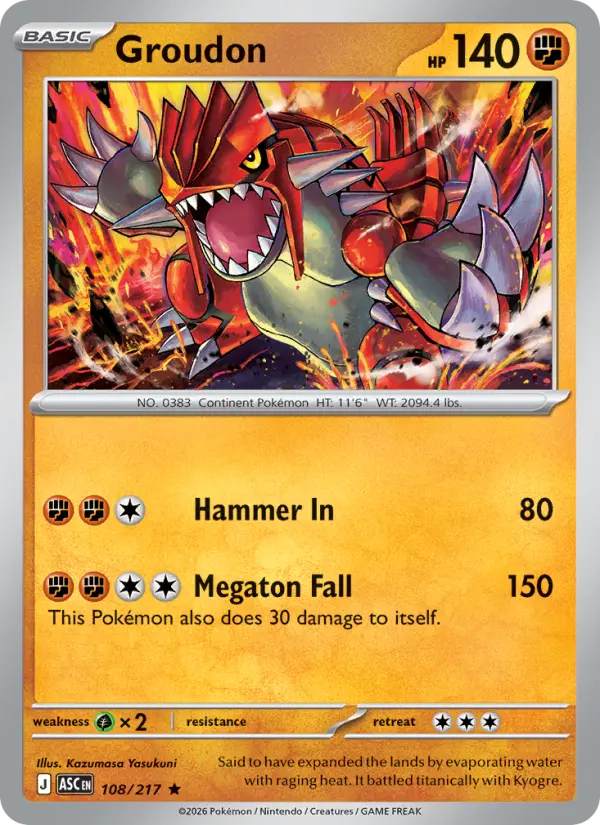 Groudon - Ascended Heroes Pokemon Card