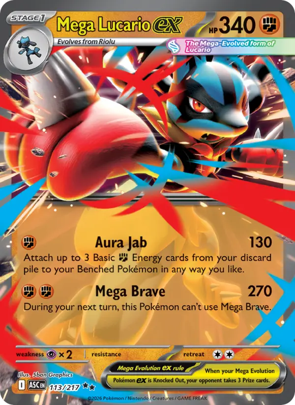 Mega Lucario ex - Ascended Heroes Pokemon Card