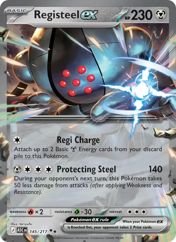 Registeel ex - Ascended Heroes Pokemon Card