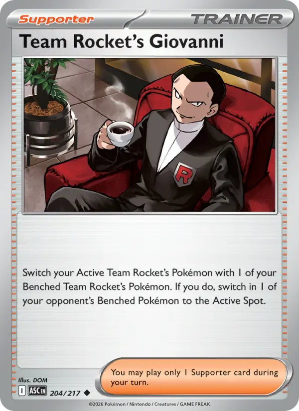 Team Rocket's Giovanni - Ascended Heroes Pokemon Card