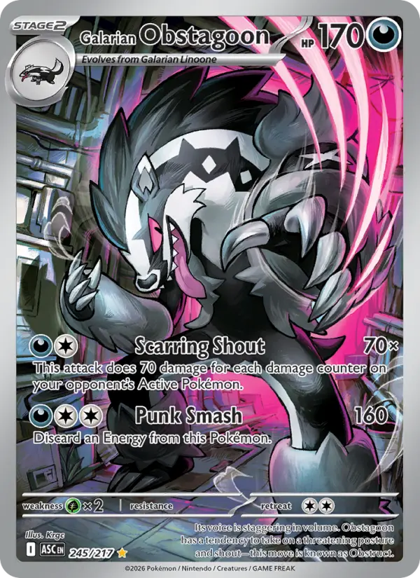 Galarian Obstagoon - Ascended Heroes Pokemon Card