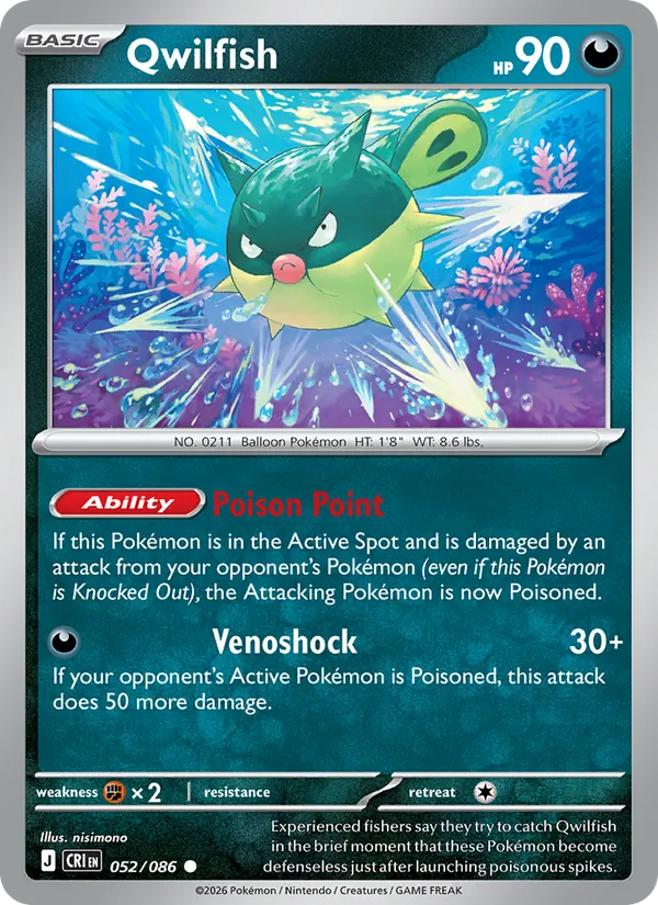 Qwilfish - Chaos Rising Pokemon Card