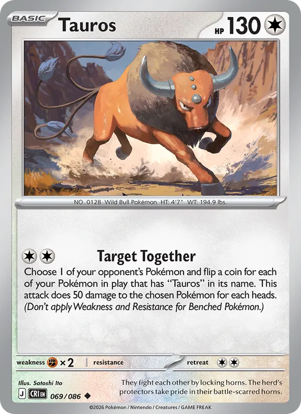 Tauros - Chaos Rising Pokemon Card