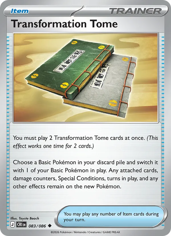Transformation Tome - Chaos Rising Pokemon Card