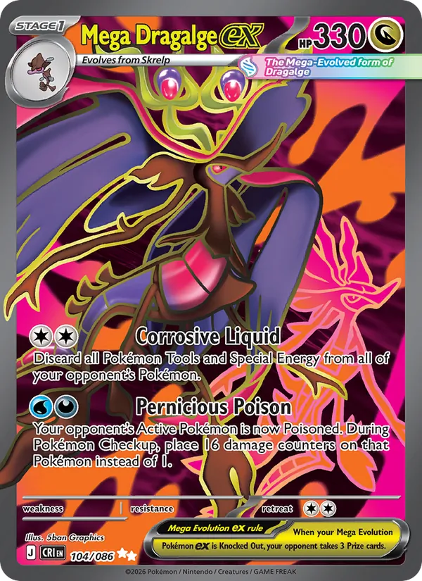 Mega Dragalge ex - Chaos Rising Pokemon Card