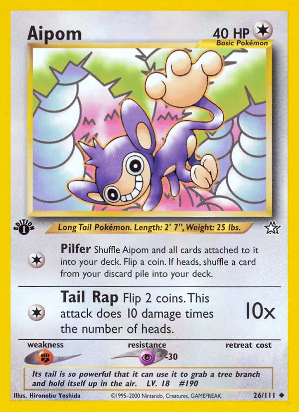 Aipom - Neo Genesis Pokemon Card