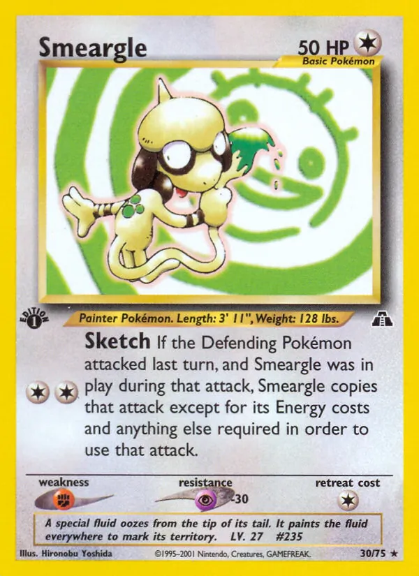 Smeargle - Neo Discovery Pokemon Card