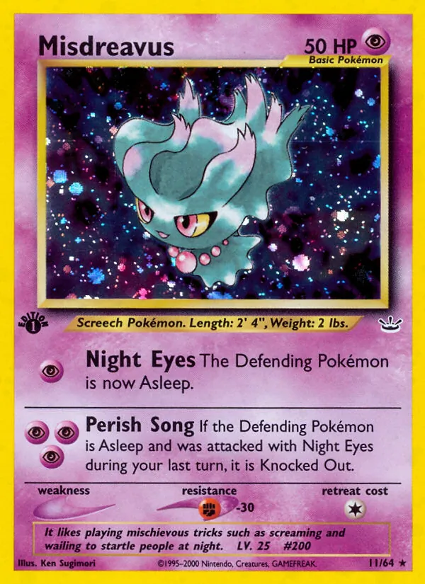 Misdreavus - Neo Revelation Pokemon Card