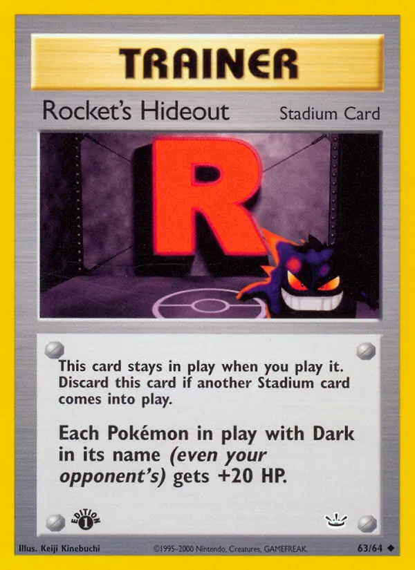 Rocket's Hideout - Neo Revelation Pokemon Card