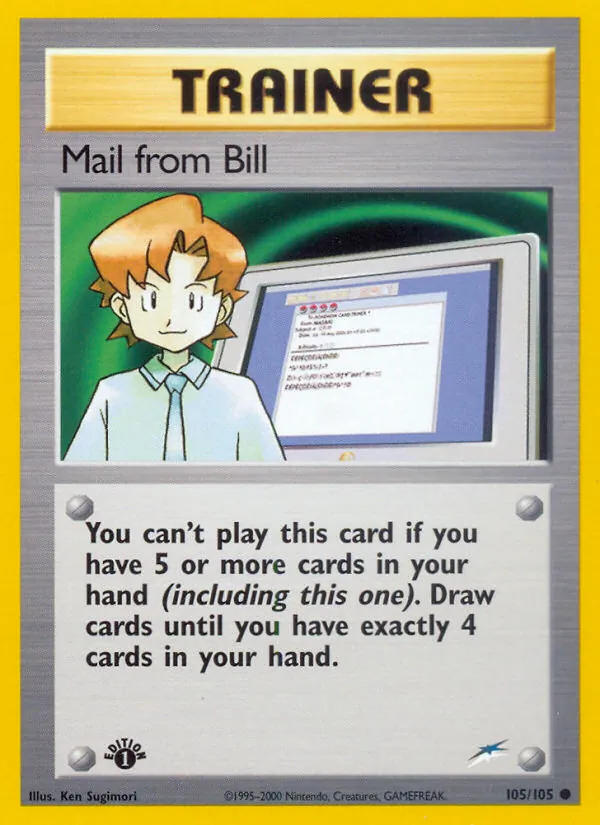 Mail from Bill - Neo Destiny Pokemon Card