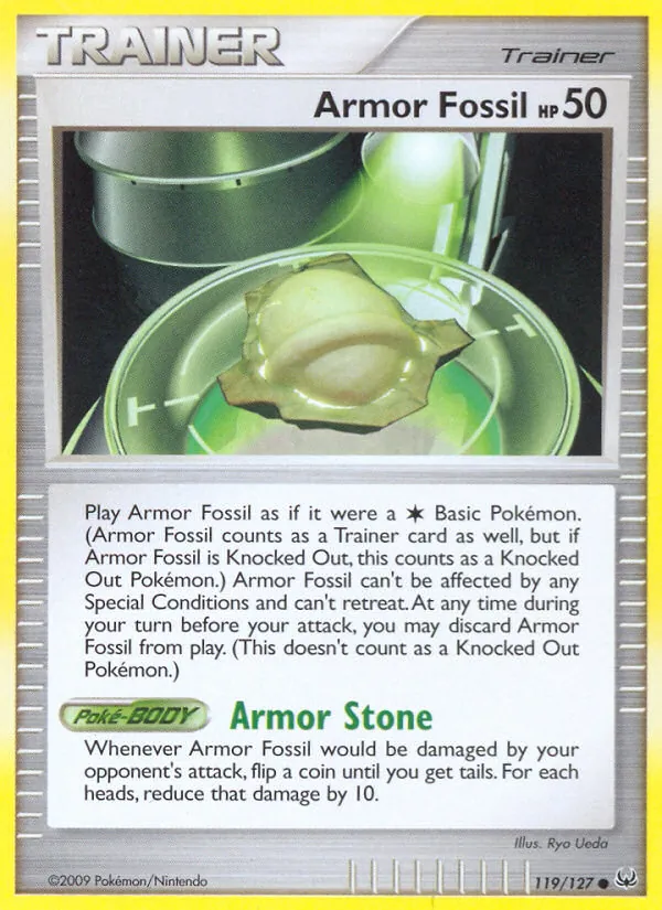 Armor Fossil - Platinum Pokemon Card