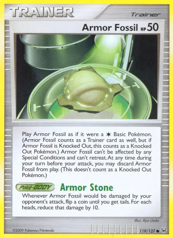 Armor Fossil - Platinum Pokemon Card