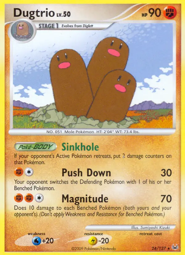 Dugtrio - Platinum Pokemon Card
