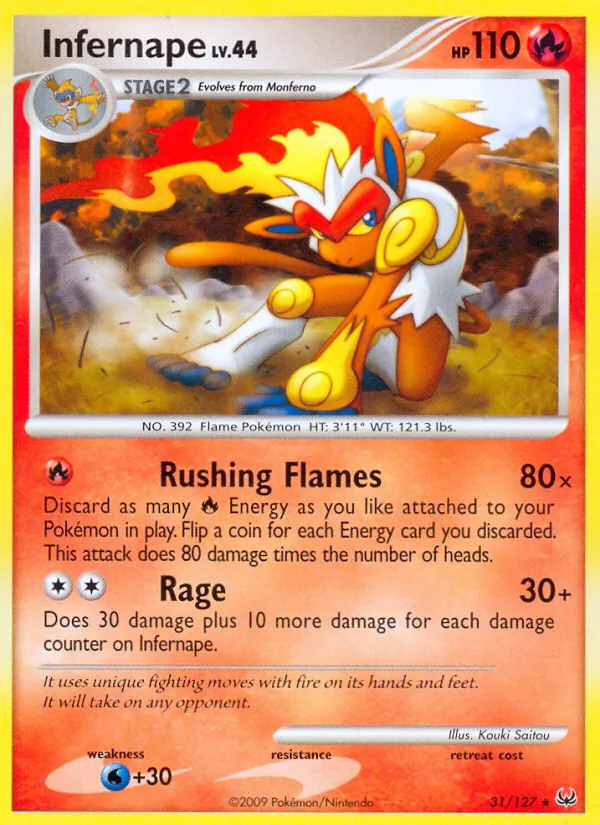 Infernape - Platinum Pokemon Card