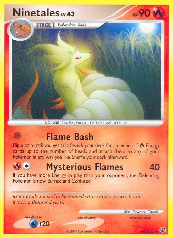 Ninetales - Platinum Pokemon Card