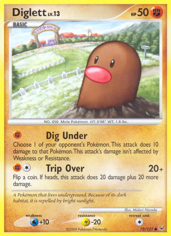 Diglett - Platinum Pokemon Card