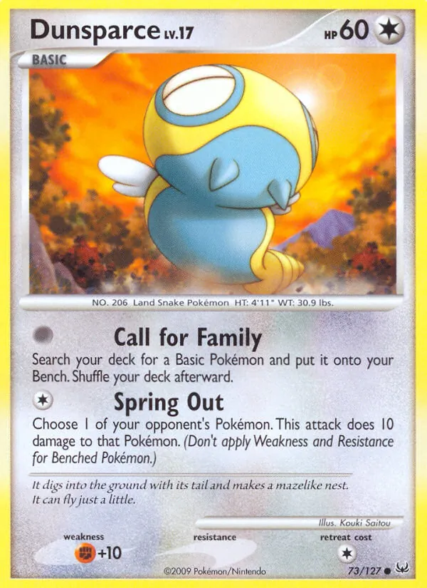 Dunsparce - Platinum Pokemon Card