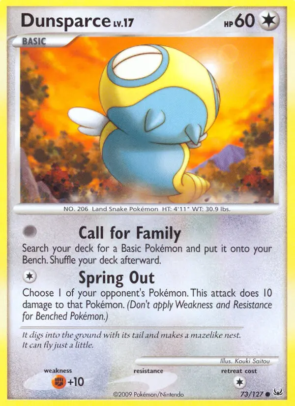 Dunsparce - Platinum Pokemon Card