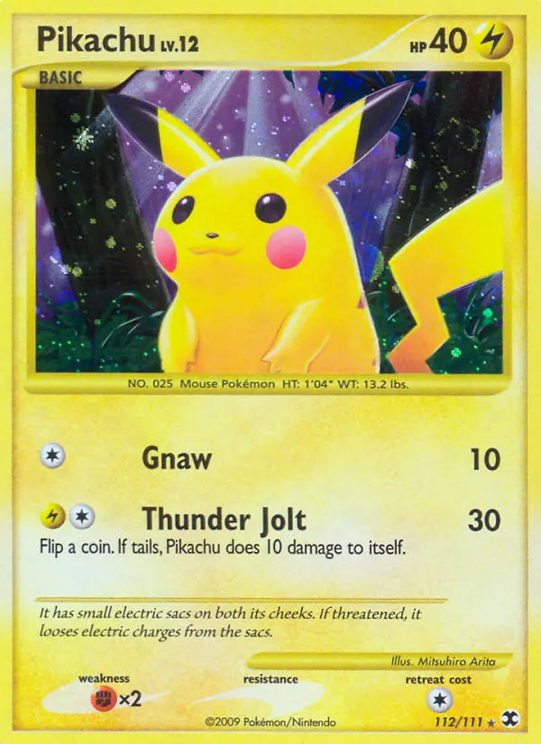 Pikachu - Rising Rivals Pokemon Card