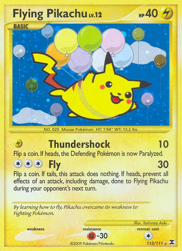 Flying Pikachu - Rising Rivals Pokemon Card
