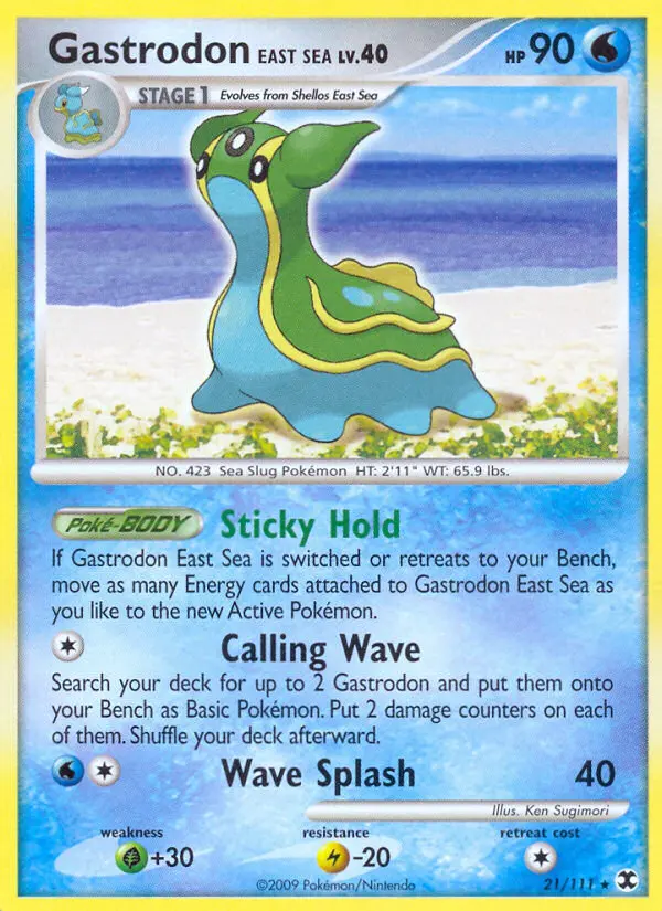 Gastrodon East Sea - Rising Rivals Pokemon Card