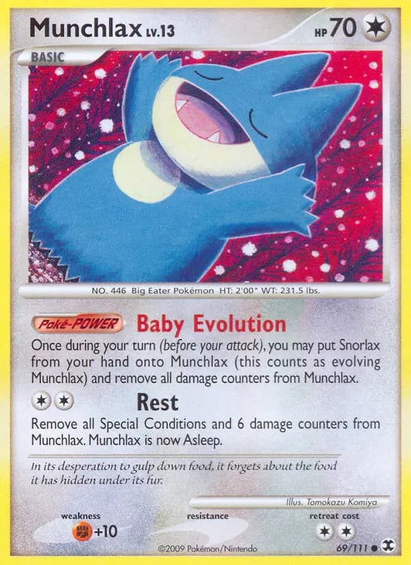 Munchlax - Rising Rivals Pokemon Card