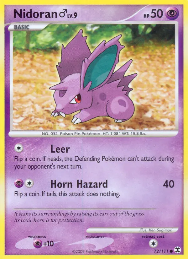Nidoran♂ - Rising Rivals Pokemon Card