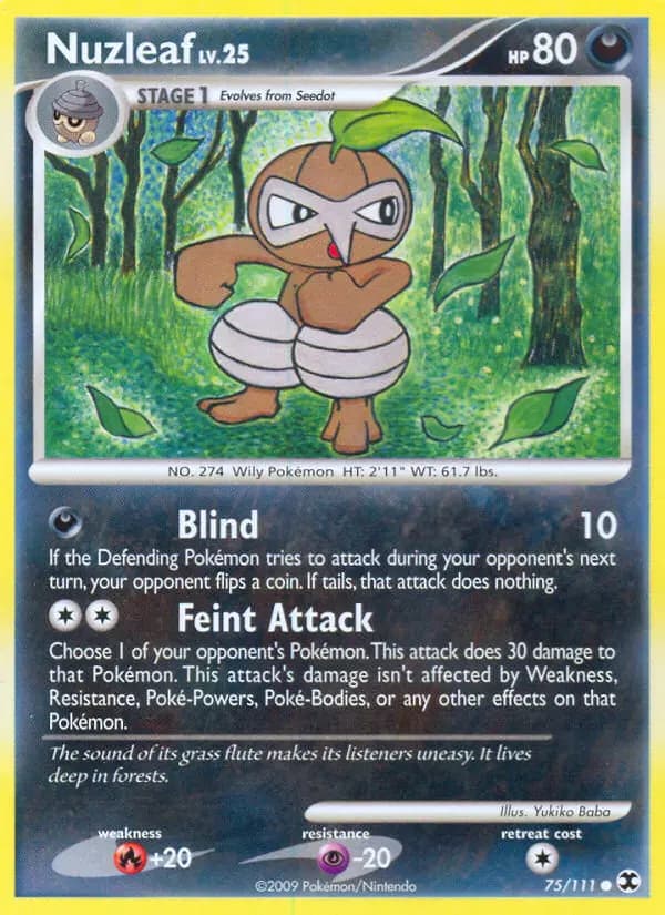 Nuzleaf - Rising Rivals Pokemon Card