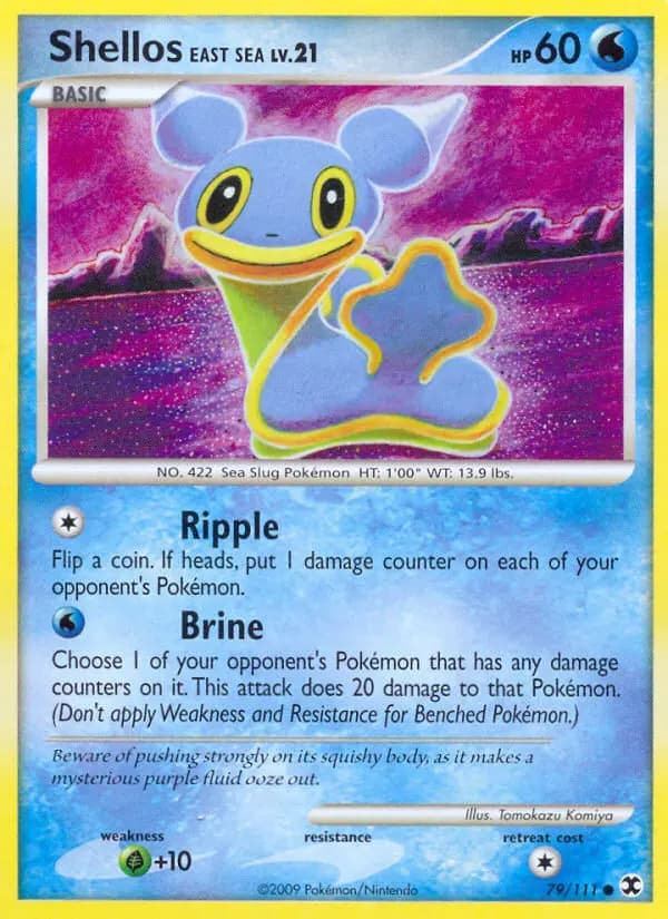 Shellos East Sea - Rising Rivals Pokemon Card